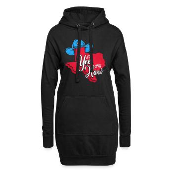 Yee Texas Design für stolze Texaner - Hoodie-Kleid - Schwarz - Vorne