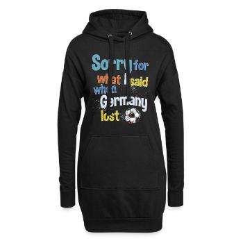 Désolé pour ce que j’ai dit quand l’Allemagne a perdu - Sweat-shirt à capuche long Femme - noir - Devant