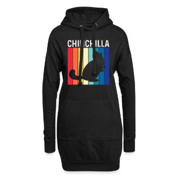 Chinchilla - Hoodie-Kleid - Schwarz - Vorne