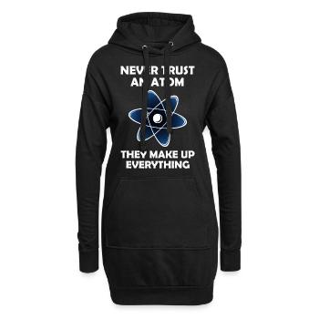 Ne faites jamais confiance à un graphique Atom - Sweat-shirt à capuche long Femme - noir - Devant
