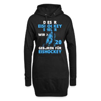 Eishockeyspieler 20 Jahre Eishockey 20 Geburtstag - Hoodie-Kleid - Schwarz - Vorne