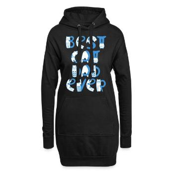 Le meilleur papa de chat de tous les temps - Sweat-shirt à capuche long Femme - noir - Devant