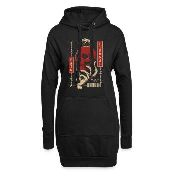 Douleur éternelle – Né pour souffrir - Sweat-shirt à capuche long Femme - noir - Devant