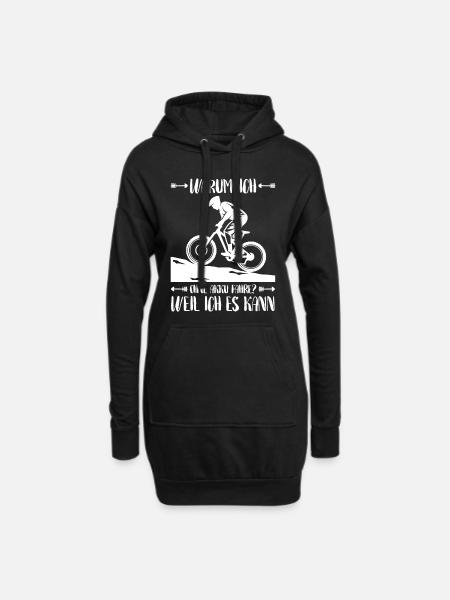 Akku Elektro Fahrrad Mountainbike - Hoodie-Kleid - Schwarz