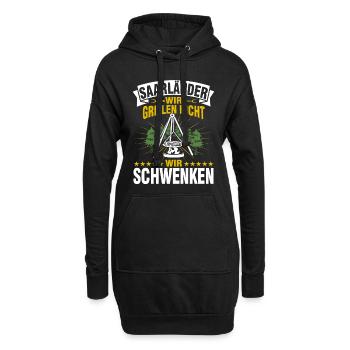 Schwenker Saarland schwenken Saarlaender grillen - Hoodie-Kleid - Schwarz - Vorne