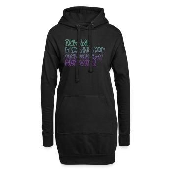 Schwache Nerven - Hoodie-Kleid - Schwarz - Vorne