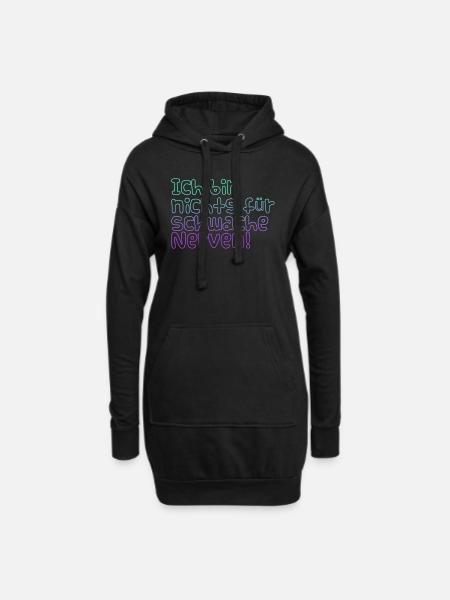 Schwache Nerven - Hoodie-Kleid - Schwarz
