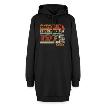 Eine Legende wurde im November 1975 geboren - 1975 - Hoodie-Kleid - Schwarz - Vorne