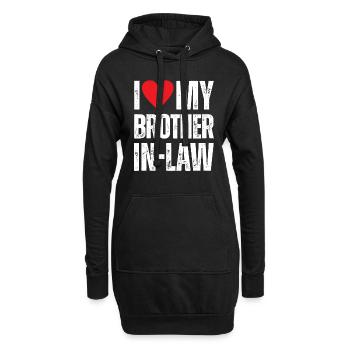 J’aime mon beau-frère - Sweat-shirt à capuche long Femme - noir - Devant