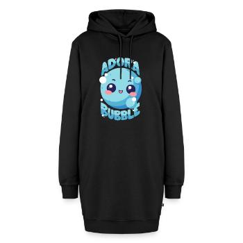 Bulle de savon - Adora Bubble - Jeu de mots - Sweat-shirt à capuche long Femme - noir - Devant