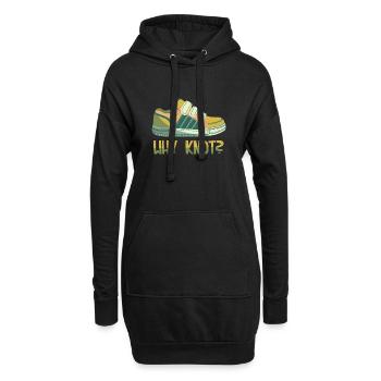 Klettverschluss - Hoodie-Kleid - Schwarz - Vorne