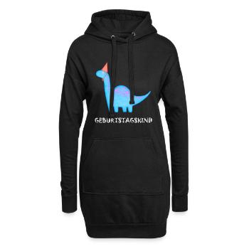 Anniversaire Garçon Brachiosaure Dino Anniversaire - Sweat-shirt à capuche long Femme - noir - Devant