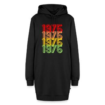1975 Retro bunt Vintage 50.Geburtstag Geschenk - Hoodie-Kleid - Schwarz - Vorne