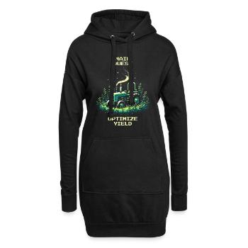 Yield Maximization | Precision Farming active - Hoodie Dress - black - Front