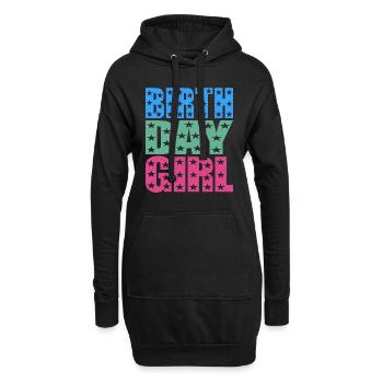 Birthday Girl - Hoodie-Kleid - Schwarz - Vorne