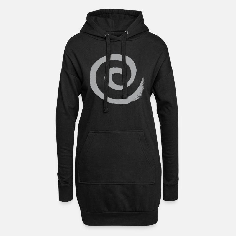Spirale - Hoodie-Kleid - Schwarz