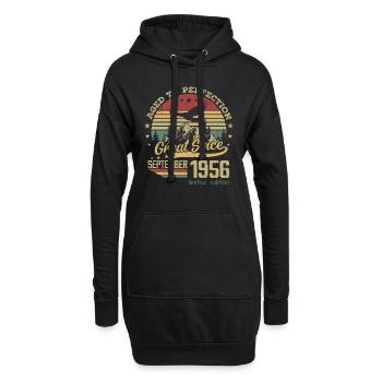 68 years old Aged to perfection born: September 1956 - Hoodie Dress - black - Front