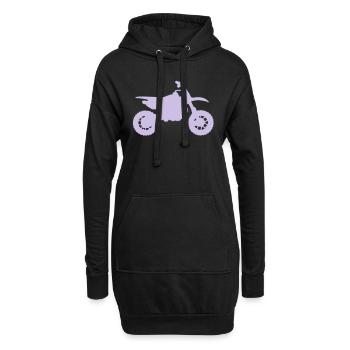tr_moto - Sweat-shirt à capuche long Femme - noir - Devant