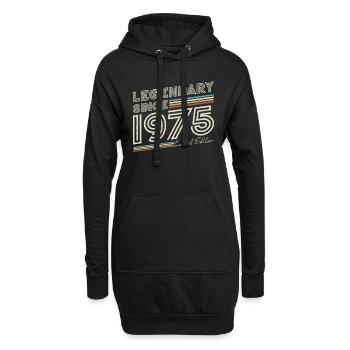 Légendaire depuis 1975 Cadeau d’anniversaire vintage - Sweat-shirt à capuche long Femme - noir - Devant