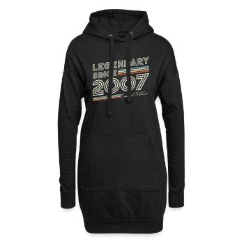 Légendaire depuis 2007 millésime anniversaire - Sweat-shirt à capuche long Femme - noir - Devant