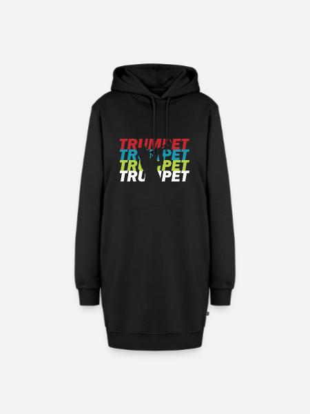 Trompete Trompeten - Hoodie-Kleid - Schwarz
