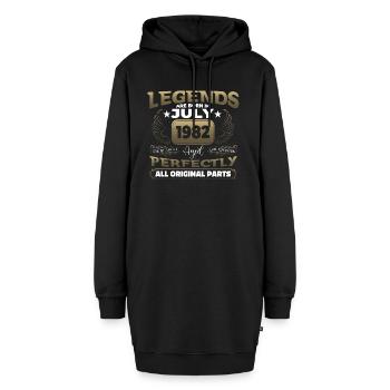 Legend Born 1982 Cadeau d’anniversaire du 40 juillet - Sweat-shirt à capuche long Femme - noir - Devant