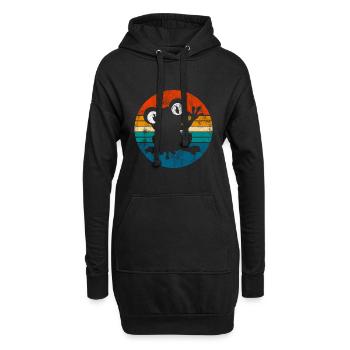 Frosch Frösche Geschenk für Kinder Lustig Witzig - Hoodie-Kleid - Schwarz - Vorne