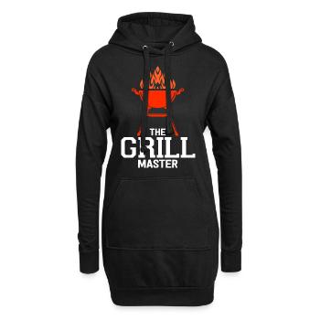Grillen Grill BBQ Sommer Fest Geschenkidee - Hoodie-Kleid - Schwarz - Vorne