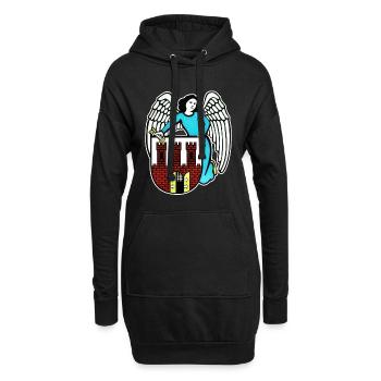 Toruń - Polen - Hoodie-Kleid - Schwarz - Vorne