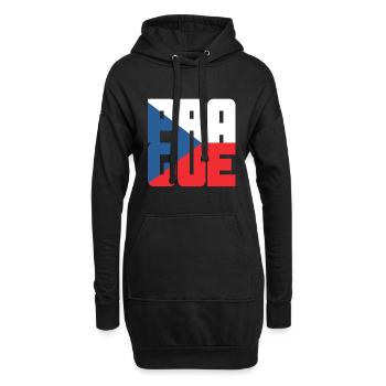Prag - Hoodie-Kleid - Schwarz - Vorne
