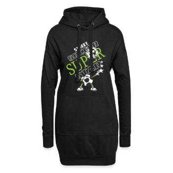 Football Star - Sweat-shirt à capuche long Femme - noir - Devant