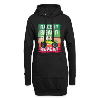RC Modell Auto - Hoodie-Kleid - Schwarz - Vorne