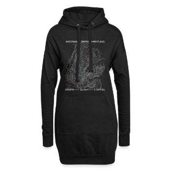 Watzmann-Überschreitung, Alpen, Berge, bergsteigen - Hoodie-Kleid - Schwarz - Vorne