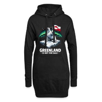 Le Groenland n’est pas à vendre, Drapeau Bear Dic - Sweat-shirt à capuche long Femme - noir - Devant