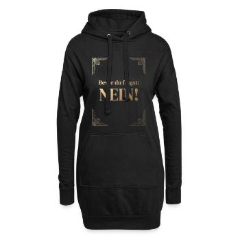 Bevor du fragst: Nein! - Hoodie-Kleid - Schwarz - Vorne