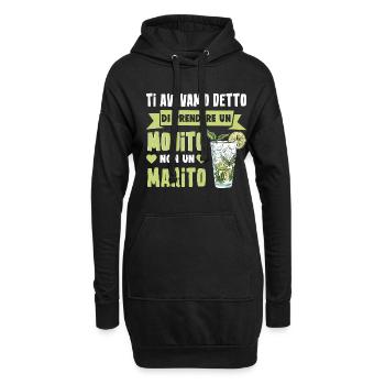 Mojito au lieu de se marier Gift Wedding Italie - Sweat-shirt à capuche long Femme - noir - Devant