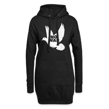 No War Friedenstaube - Hoodie-Kleid - Schwarz - Vorne