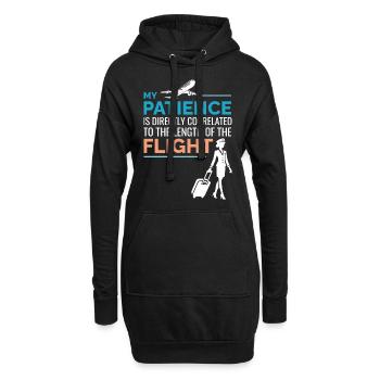 Flugbegleiter Flugbegleiter Flugbegleiterin Flugbegleiterin - Hoodie-Kleid - Schwarz - Vorne