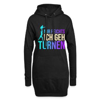 Mir Reichts Ich Geh Turnen Handstand Trainer Turn - Hoodie-Kleid - Schwarz - Vorne