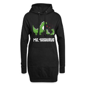 Mamasaurus Mama Dinosaurier - Mutter Dino Mom - Hoodie-Kleid - Schwarz - Vorne