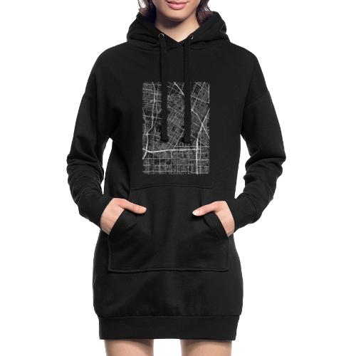 Minimal Downey city map and streets - Hoodie Dress