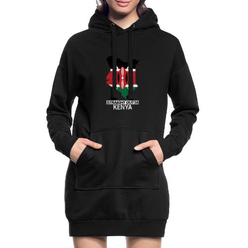 Straight Outta Kenya country map & flag - Hoodie Dress