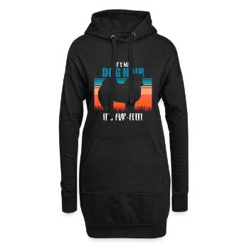 American Eskimo Dog Hund - Hoodie-Kleid - Schwarz - Vorne