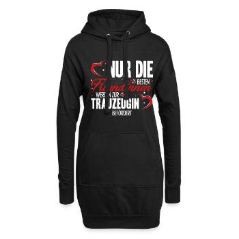 Nur Die Besten Freundinnen Werden Zur Trauzeugin B - Hoodie-Kleid - Schwarz - Vorne