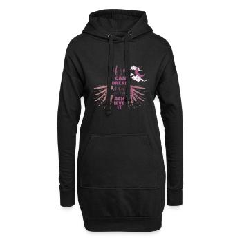 Drôle de sport de fitness - Réaliser un rêve - Sweat-shirt à capuche long Femme - noir - Devant