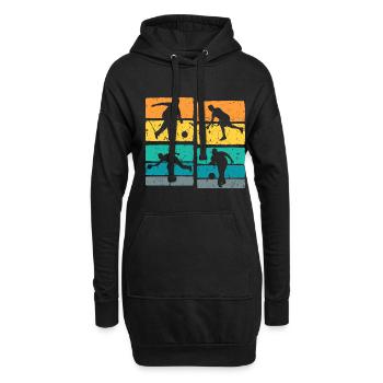 Vintage Bowling - Hoodie-Kleid - Schwarz - Vorne