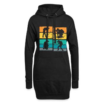 Retro Fotografie für Fotograf Vintage Kamera - Hoodie-Kleid - Schwarz - Vorne