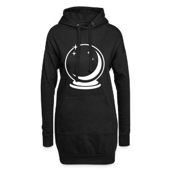 Glaskugel - Hoodie-Kleid - Schwarz - Vorne