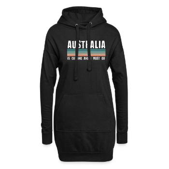 Australien - Hoodie-Kleid - Schwarz - Vorne