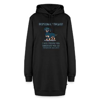 Dachshund Personal Stalker Dackel - Hoodie-Kleid - Schwarz - Vorne